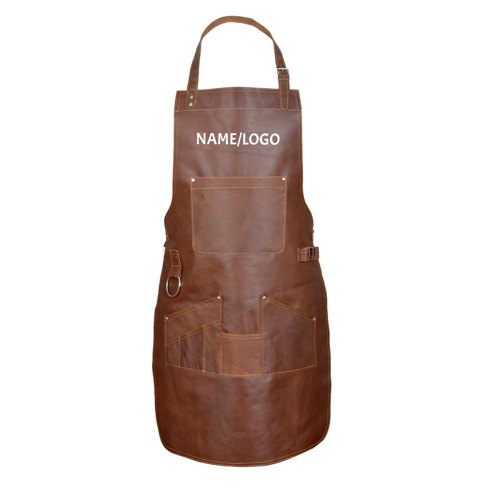 Personalisierte Lederschürze aus echtem Leder mit Gravur – DEMHAAS Premium BBQ Schürze